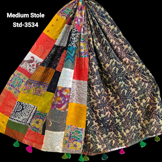 Handmade Silk Stole- While style meets utility- Medium Size-3534