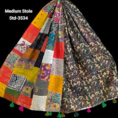 Handmade Silk Stole- While style meets utility- Medium Size-3534