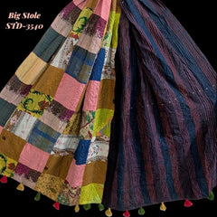 Handmade Silk Stole- While style meets utility-Big Size-3540
