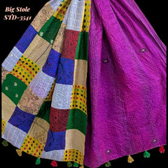 Handmade Silk Stole- While style meets utility-Big Size-3541