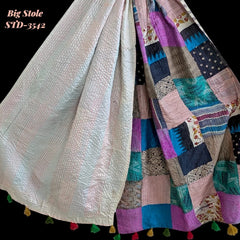 Handmade Silk Stole- While style meets utility-Big Size-3542