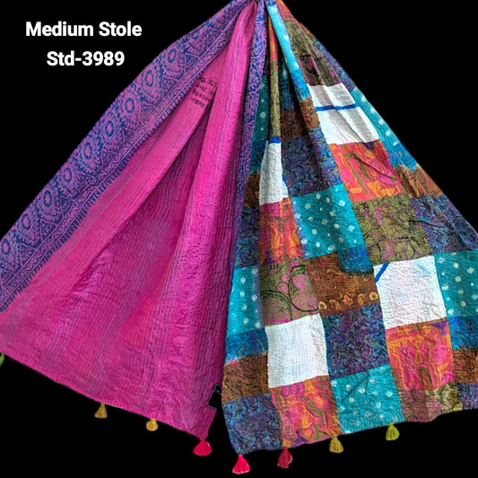 Handmade Silk Stole- While style meets utility- Medium Size-3989