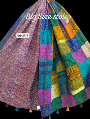 Handmade Silk Stole- While style meets utility-Big Size-2717