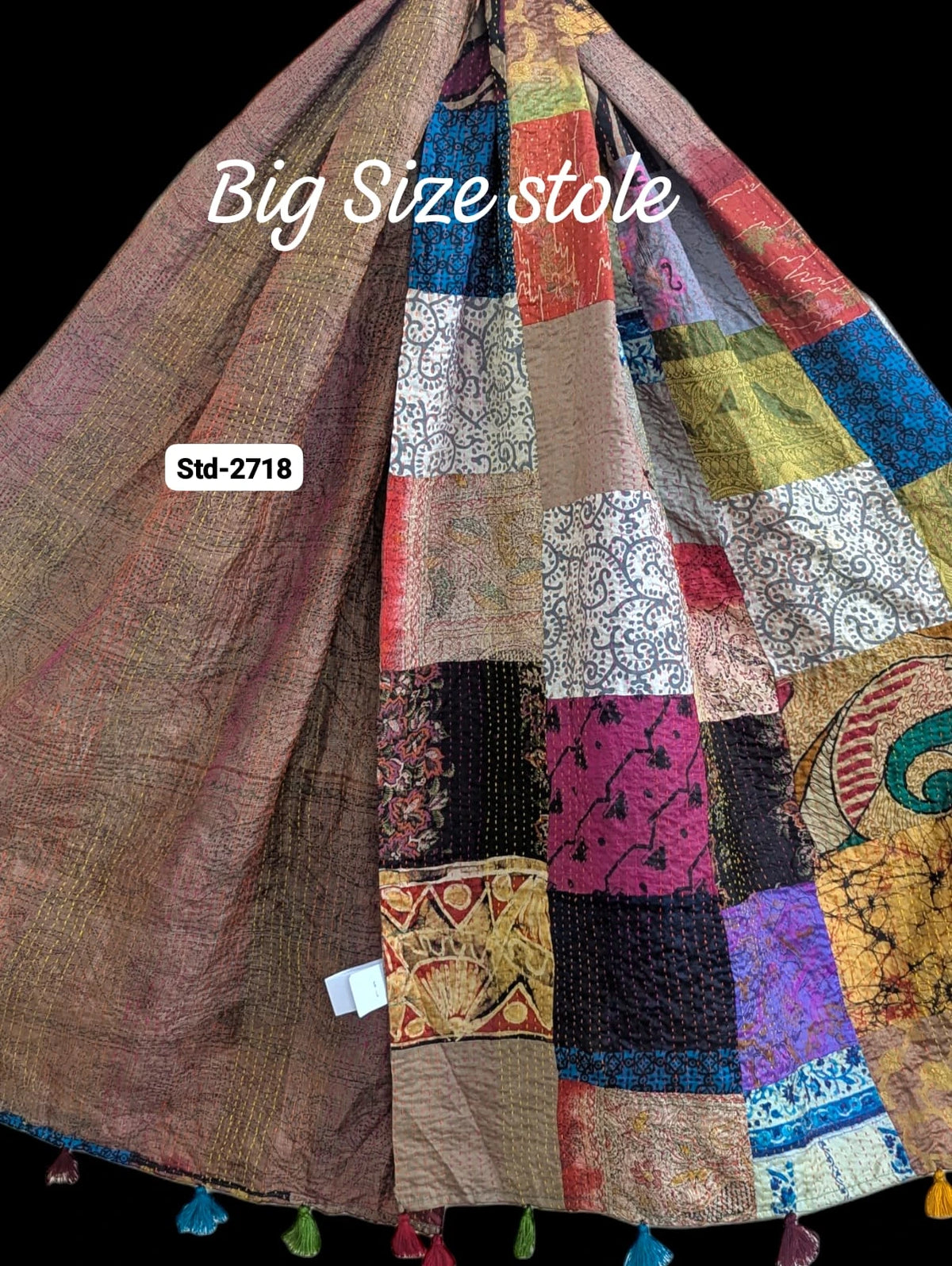 Handmade Silk Stole- While style meets utility-Big Size-2718