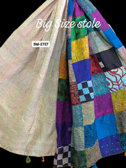 Handmade Silk Stole- While style meets utility-Big Size-2727