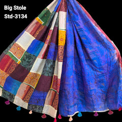 Handmade Silk Stole- While style meets utility-Big Size-3134