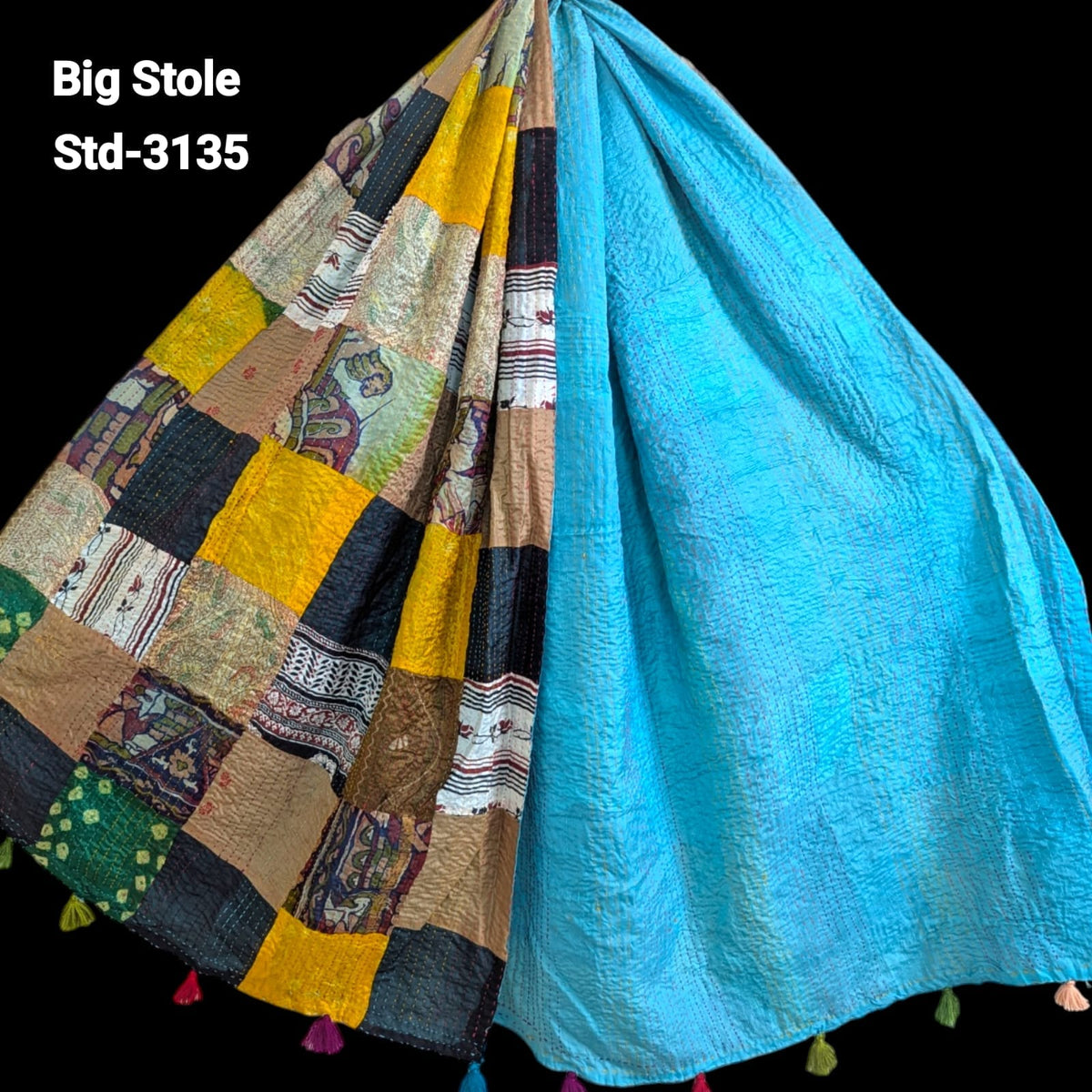 Handmade Silk Stole- While style meets utility-Big Size-3135