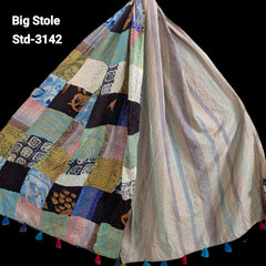 Handmade Silk Stole- While style meets utility-Big Size-3142