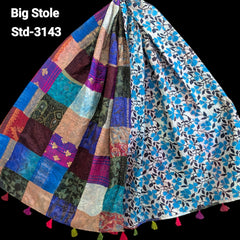 Handmade Silk Stole- While style meets utility-Big Size-3143