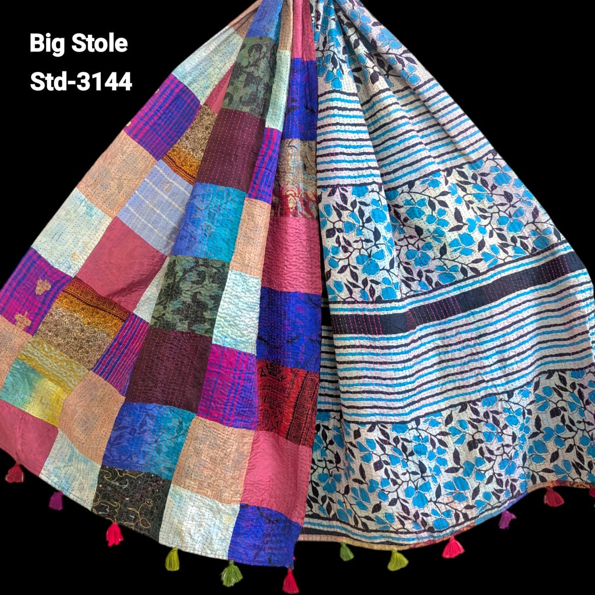 Handmade Silk Stole- While style meets utility-Big Size-3144