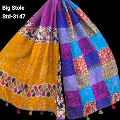 Handmade Silk Stole- While style meets utility-Big Size-3147