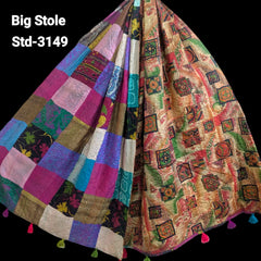 Handmade Silk Stole- While style meets utility-Big Size-3149
