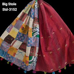 Handmade Silk Stole- While style meets utility-Big Size-3152