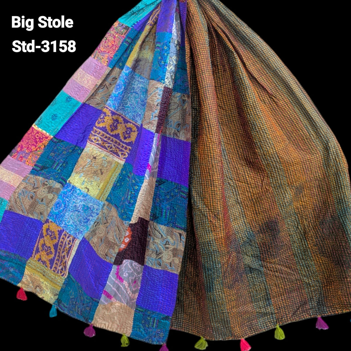 Handmade Silk Stole- While style meets utility-Big Size-3158