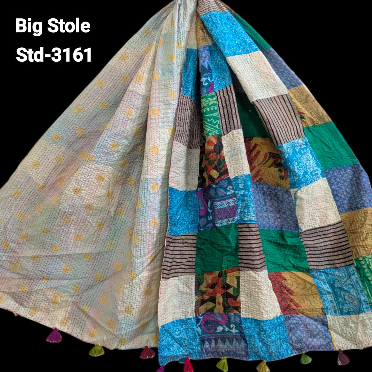 Handmade Silk Stole- While style meets utility-Big Size-3161