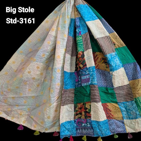 Handmade Silk Stole- While style meets utility-Big Size-3161