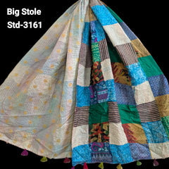 Handmade Silk Stole- While style meets utility-Big Size-3161