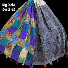 Handmade Silk Stole- While style meets utility-Big Size-3163