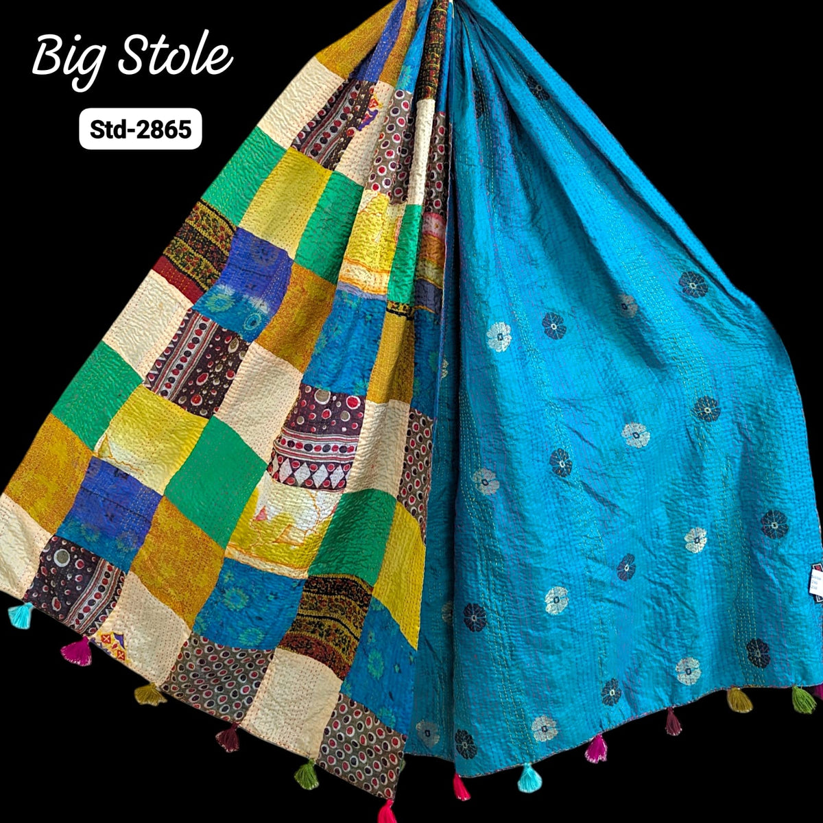 Handmade Silk Stole- While style meets utility-Big Size-2865