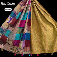 Handmade Silk Stole- While style meets utility-Big Size-2869