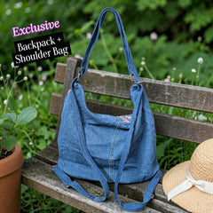 Hannah- Hand-stitch Casual Everyday Shoulder+Backpack Bag HR 03