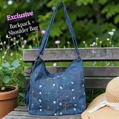 Hannah- Hand-stitch Casual Everyday Shoulder+Backpack Bag HR 04