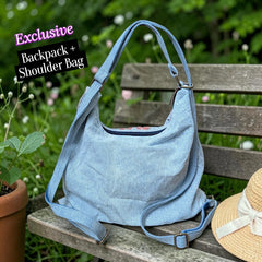 Hannah- Hand-stitch Casual Everyday Shoulder+Backpack Bag HR 07