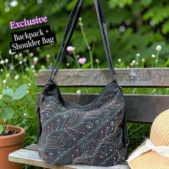 Hannah- Hand-stitch Casual Everyday Shoulder+Backpack Bag HR 32