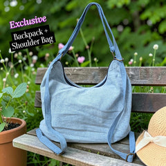 Hannah- Hand-stitch Casual Everyday Shoulder+Backpack Bag HR 34