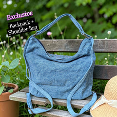 Hannah- Hand-stitch Casual Everyday Shoulder+Backpack Bag HR 35