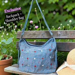 Hannah- Hand-stitch Casual Everyday Shoulder+Backpack Bag HR 35