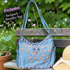 Hannah- Hand-stitch Casual Everyday Shoulder+Backpack Bag HR 39