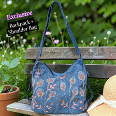 Hannah- Hand-stitch Casual Everyday Shoulder+Backpack Bag HR 41