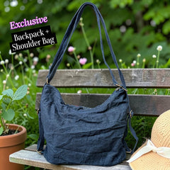 Hannah- Hand-stitch Casual Everyday Shoulder+Backpack Bag HR 42