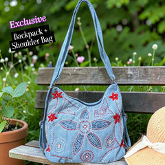 Hannah- Hand-stitch Casual Everyday Shoulder+Backpack Bag HR 44