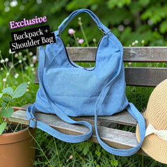 Hannah- Hand-stitch Casual Everyday Shoulder+Backpack Bag HR 45