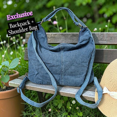 Hannah- Hand-stitch Casual Everyday Shoulder+Backpack Bag HR 46