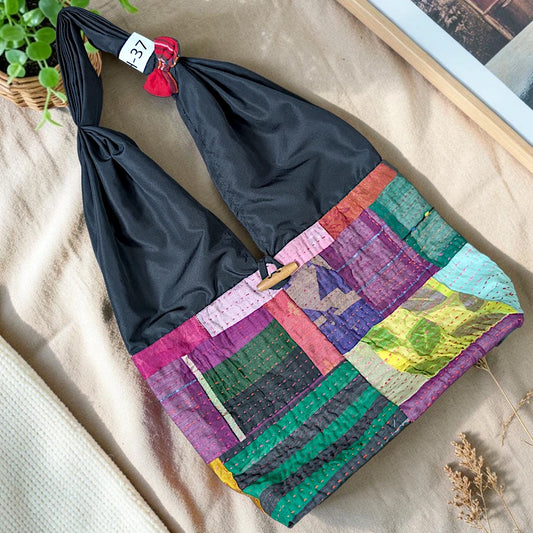 Hippe-Patchwork Jhola Boho Bag H-37