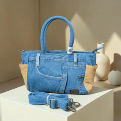 Moon Denim Bag – Vintage Jeans Bag for Everyday Style-M 82
