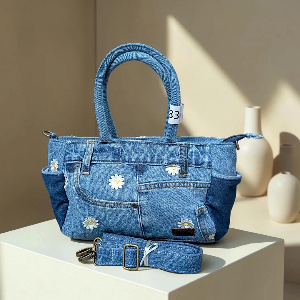 Moon Denim Bag – Vintage Jeans Bag for Everyday Style-M 83
