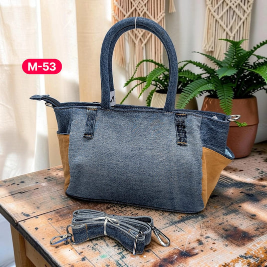 Moon Denim Bag – Vintage Jeans Bag for Everyday Style-M 53
