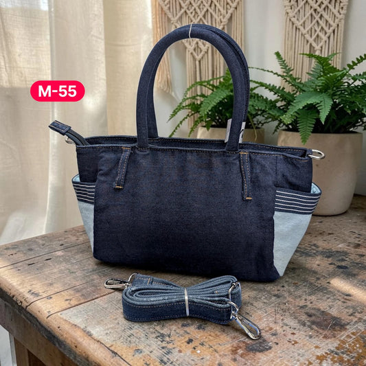 Moon Denim Bag – Vintage Jeans Bag for Everyday Style-M 55