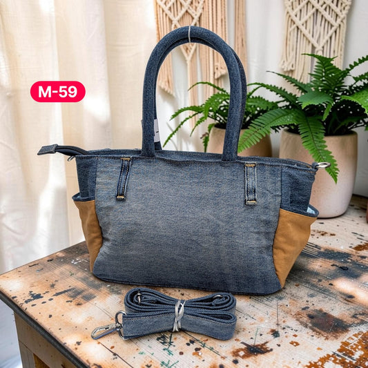 Moon Denim Bag – Vintage Jeans Bag for Everyday Style-M 59