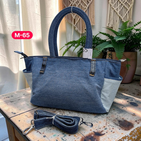 Moon Denim Bag – Vintage Jeans Bag for Everyday Style-M 65