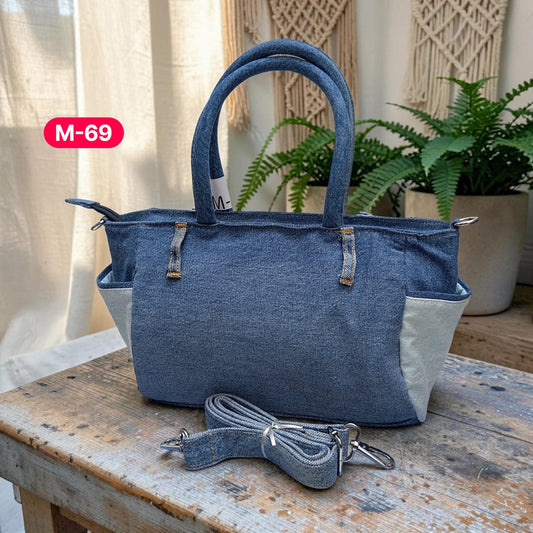 Moon Denim Bag – Vintage Jeans Bag for Everyday Style-M 69