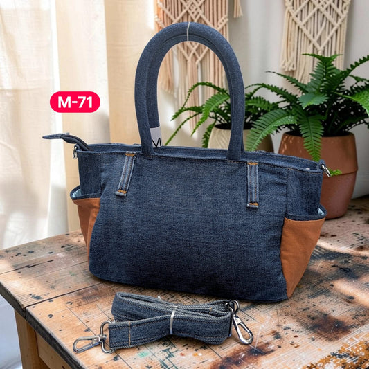 Moon Denim Bag – Vintage Jeans Bag for Everyday Style-M 71