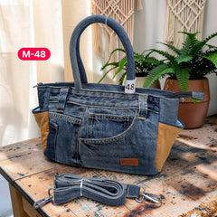 Moon Denim Bag – Vintage Jeans Bag for Everyday Style-M 48