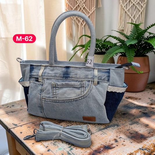 Moon Denim Bag – Vintage Jeans Bag for Everyday Style-M 62