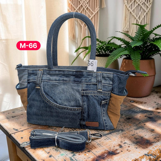 Moon Denim Bag – Vintage Jeans Bag for Everyday Style-M 66