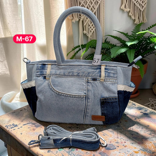 Moon Denim Bag – Vintage Jeans Bag for Everyday Style-M 67